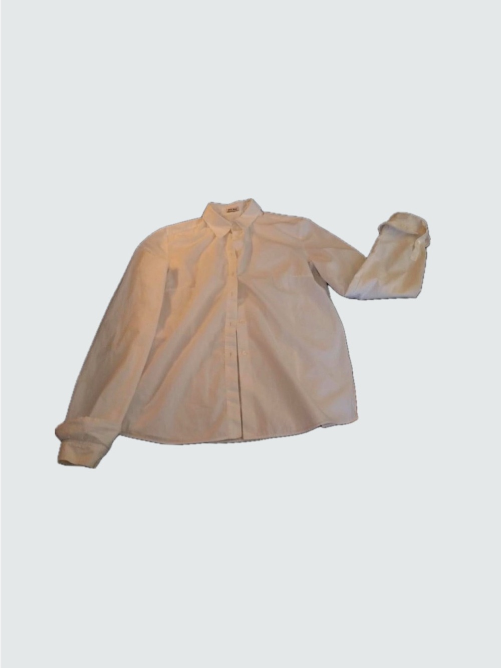 Miu Miu White Button-Up Cotton Shirt
